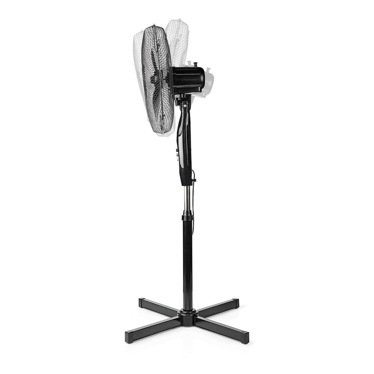 Nedis Stand Fan Diameter 40 cm 3-Speed Oscillation 45W Adjustable height Black