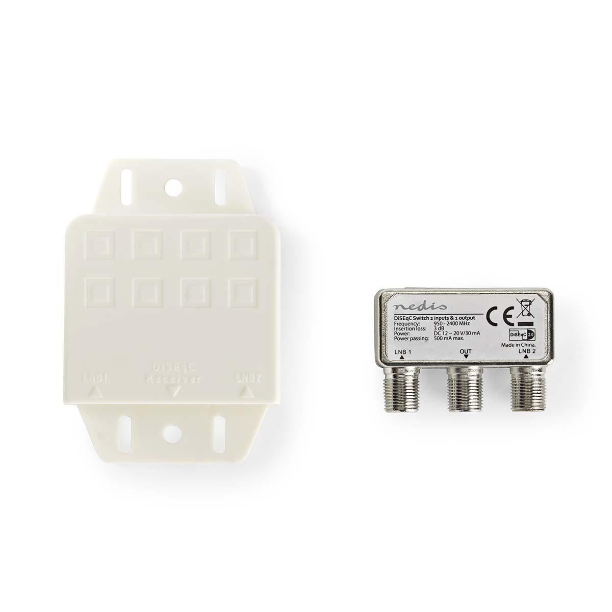 Nedis DiSEqC Switch 2 to 1 F-Connector 950 to 2400 MHz SSWI200WT