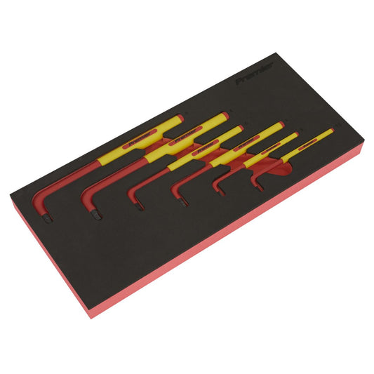Sealey Hex Key Set with Tool Tray 6pc - VDE Approved TBTE05