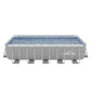 Dellonda 21ft Deluxe Rectangular Swimming Pool, Step Ladder Pool & Ground Covers