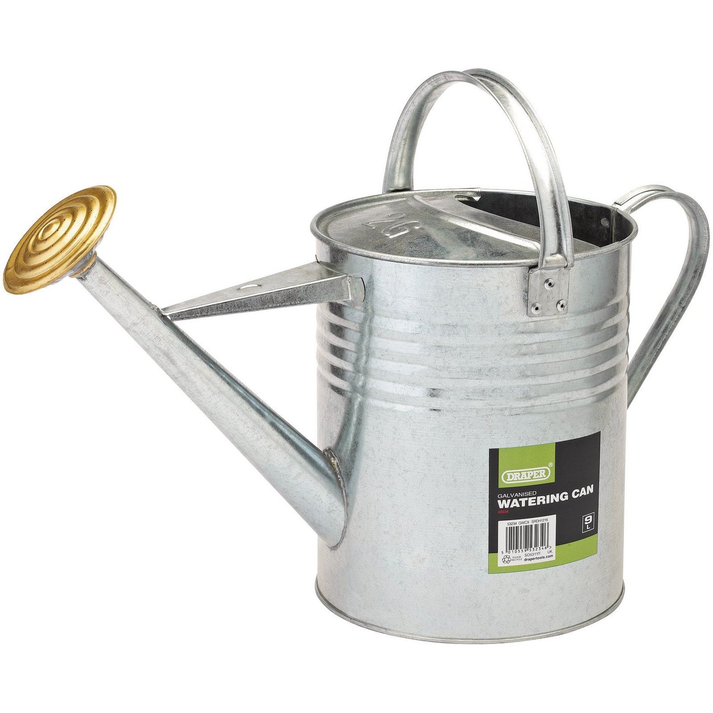 Draper 53234 Heavy Duty Galvanised Watering Can (9L)