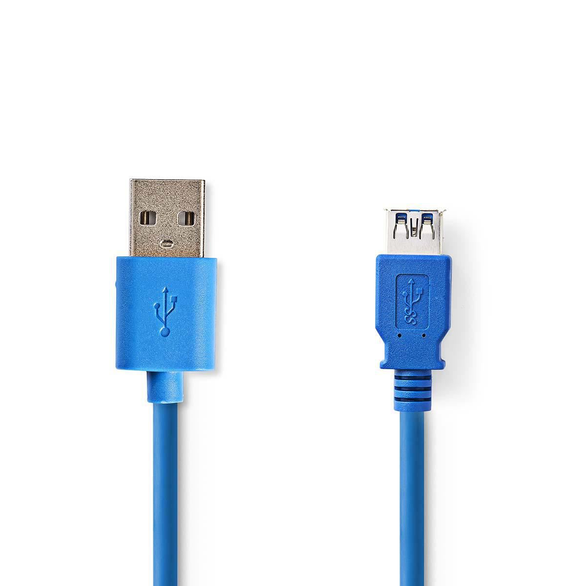 Nedis USB 3.0 Cable A Male to A Female 2m Blue CCGP61010BU20
