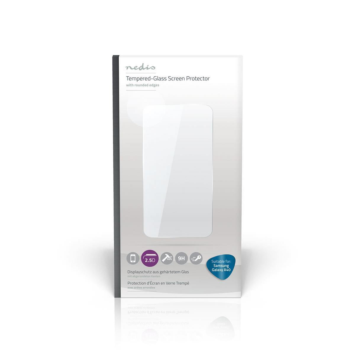 Glass Screen Protector for Samsung Galaxy A40 2.5D Rounded Edge Transparent