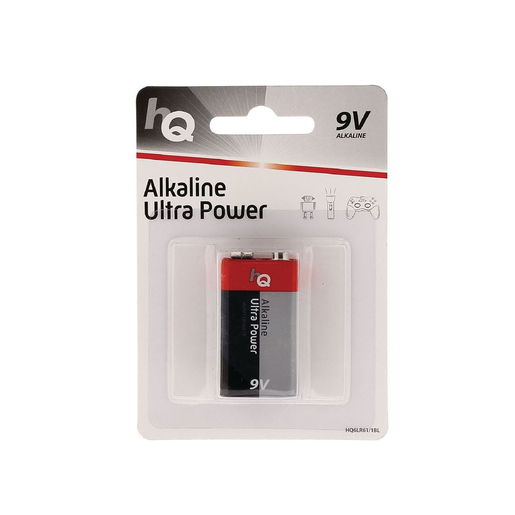 HQ Alkaline 9V battery 1-blister - BAAKLR611BL