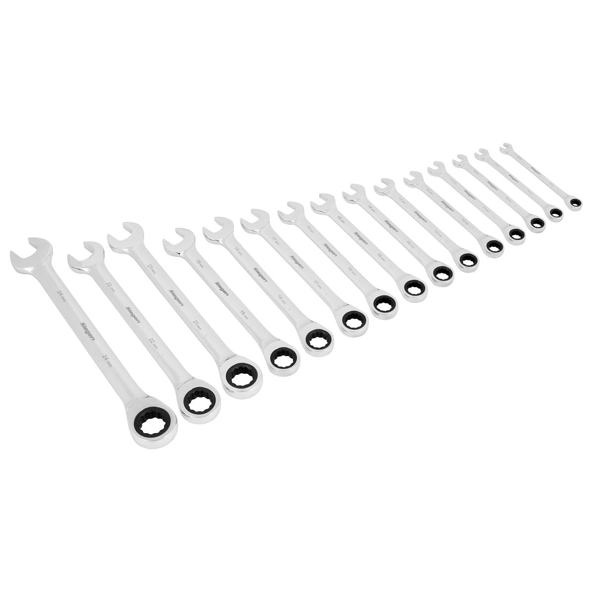 Sealey Combination Ratchet Spanner Set 15pc Metric S01247