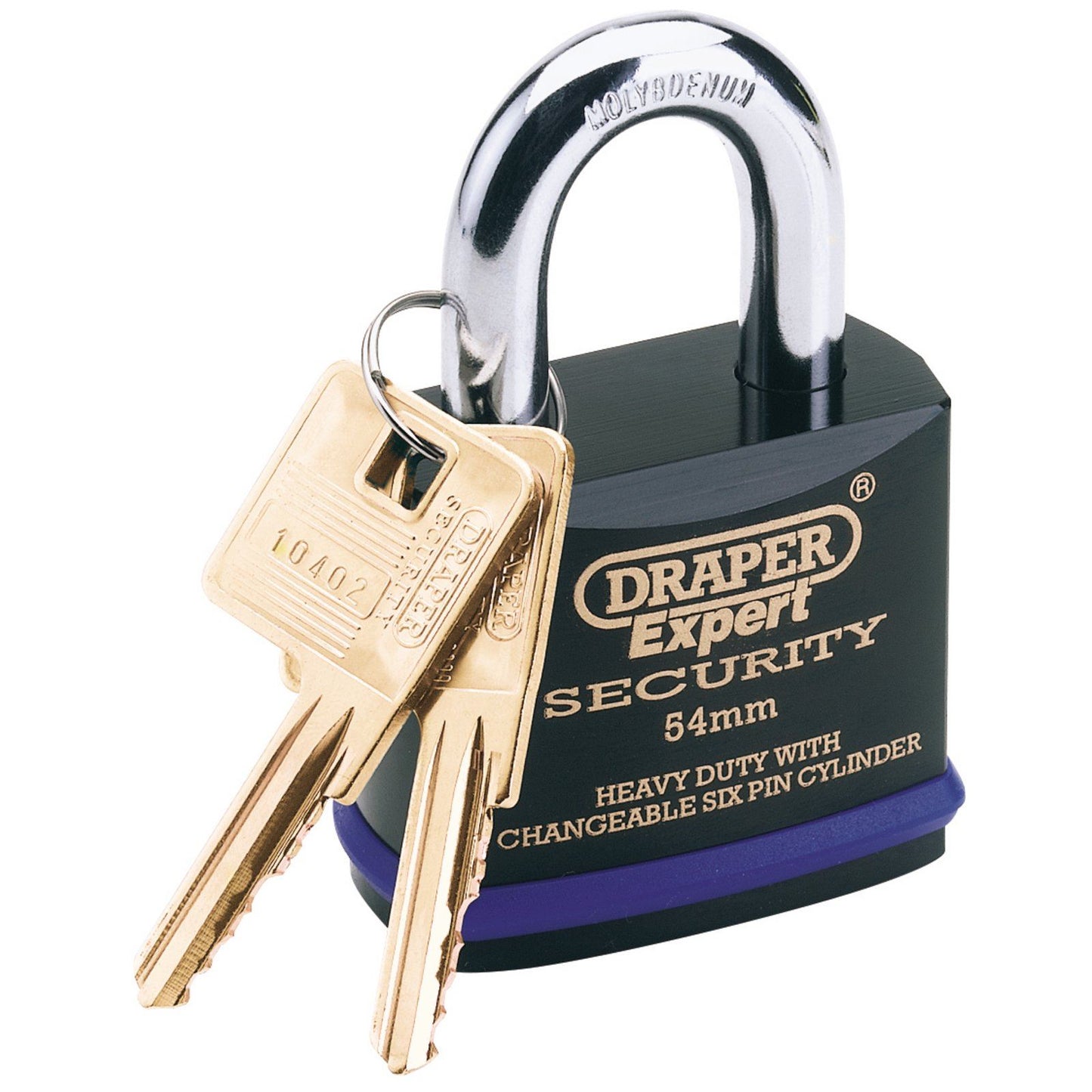 Draper Heavy Duty High Security Padlock 54mm Expert Quality 64193 Shed Garage