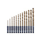 13 Piece 1/4" Titanium Coated Hss Drill Bit Set For Wood Or Metal Power Bit Set - F1120