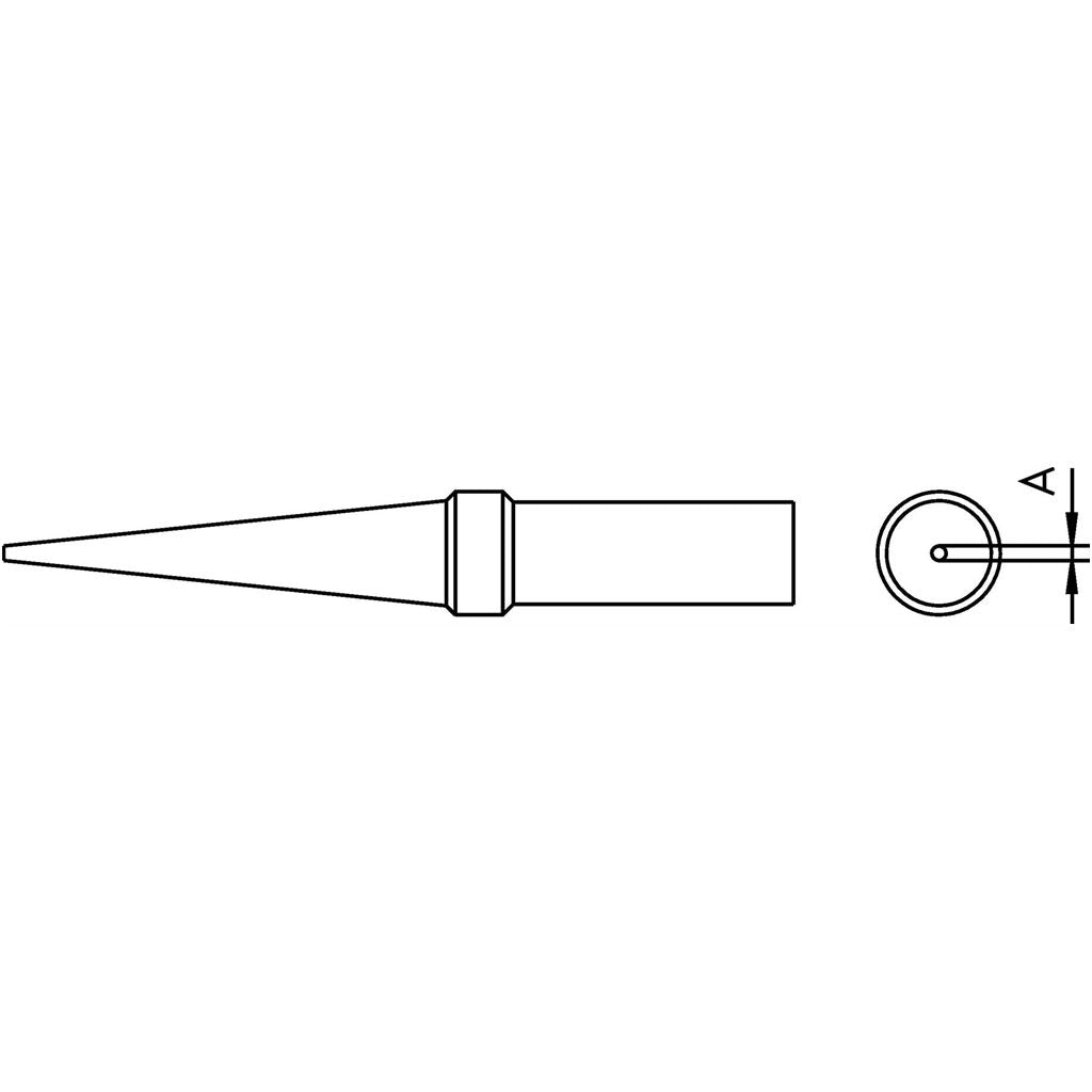 Weller Soldering tip Oblong, conical 0.4 mm - ET-S