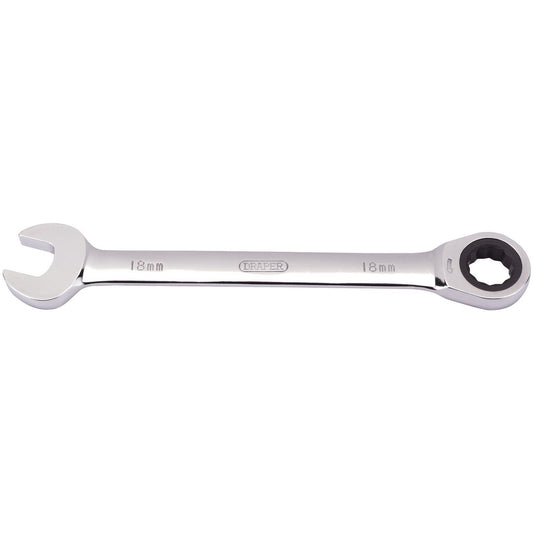 Draper 18mm Metric Ratcheting Combination Spanner - 31015
