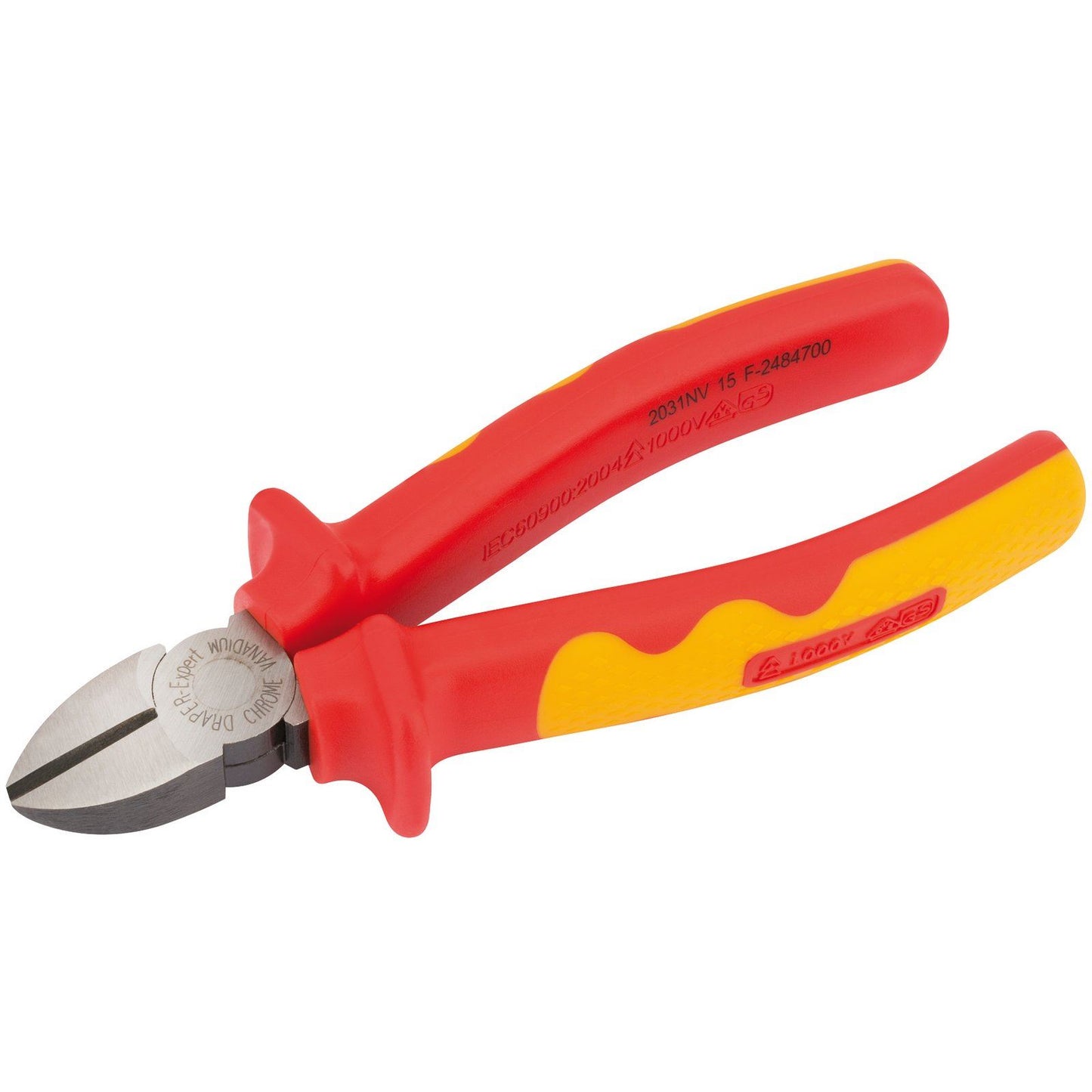 Draper Expert VDE Approved Fully Insulated Diagonal Side Cutters, 160mm - 69178