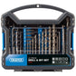 Draper 41 Piece Drill Bit & Accessory Kit Magnetic Bit Holder & Case HSS Masonry - 80980