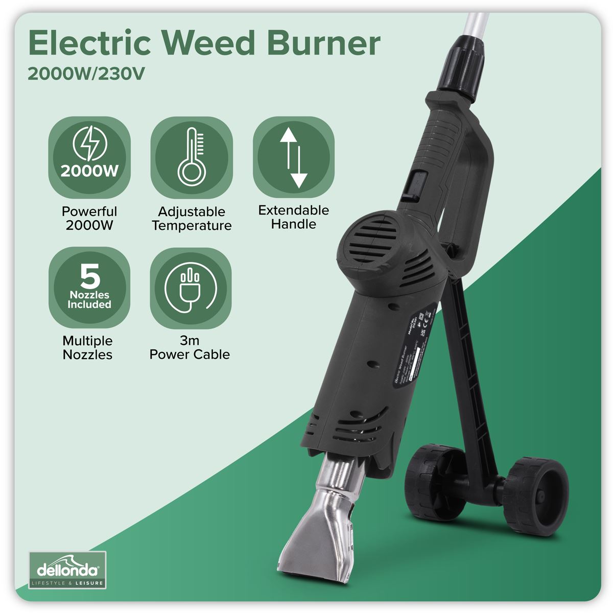 Dellonda Electric Burner for Plants & Weeds 2000W/230V DG301