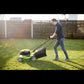 Dellonda Hand Propelled Petrol Lawnmower Grass Cutter, 132cc 16"/40cm 4-Stroke - DG100 DG100