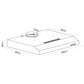 Baridi Visor Cooker Hood Extractor Fan 60cm - Stainless Steel DH108