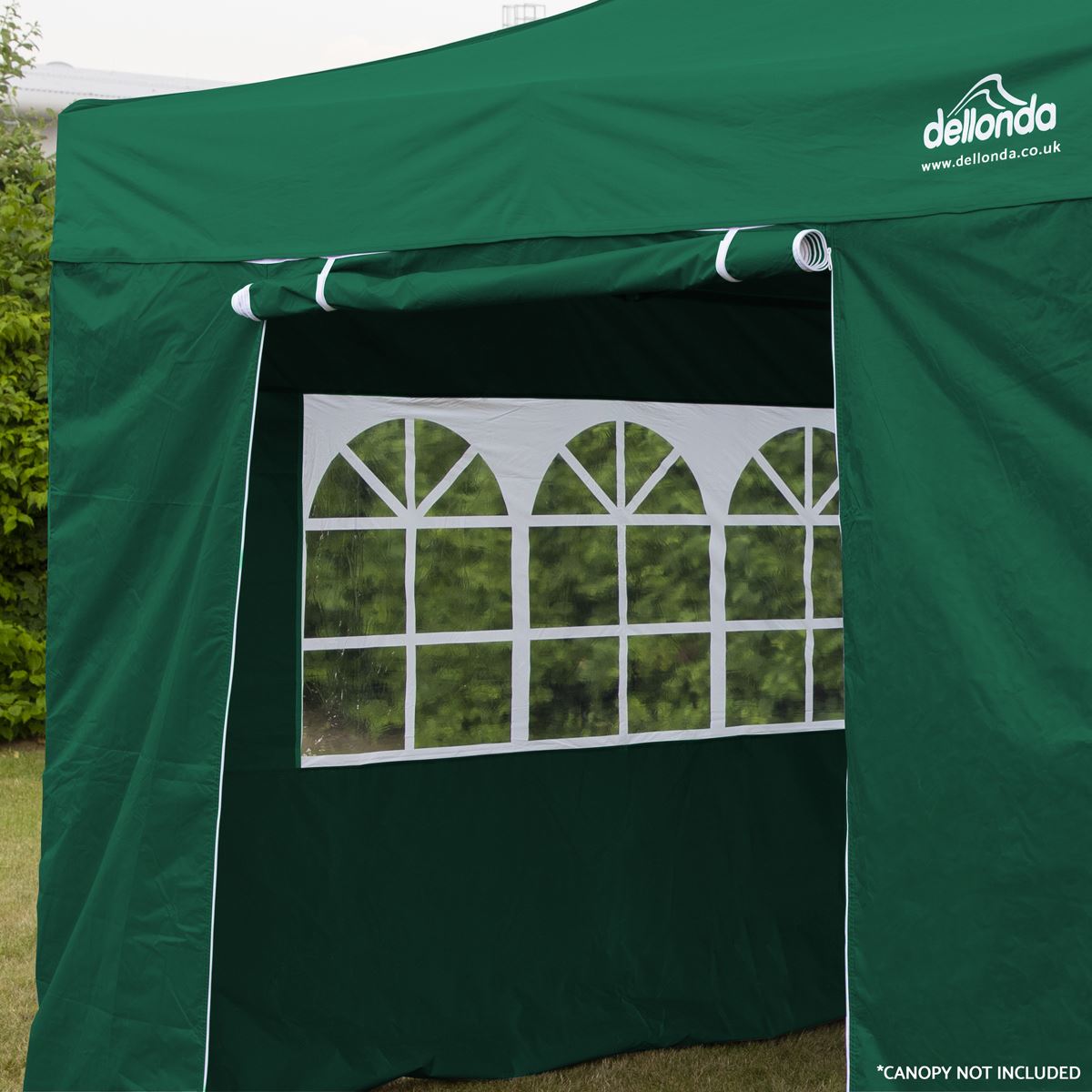 Sealey Dellonda Premium Side Walls/Doors/Windows for Gazebo/Marquee, Fits 2 x 2m Models - Dark Green DG144