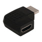 Glaxio HDMI adapter HDMI connector right angled to HDMI input black