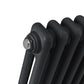 Baridi Horizontal Traditional 2 Column Radiator 600 x 607mm � Black DH362