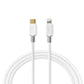 Nedis Apple Lightning Cable Apple Lightning 8-Pin Male to USB-C 2m White - CCBW39650WT20