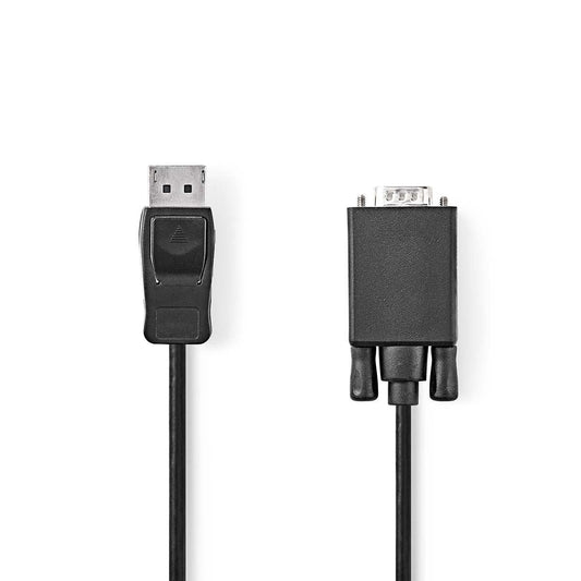 VGA Cable DisplayPort Male VGA Male Nickel Plated Maximum resolution 1080p 1m