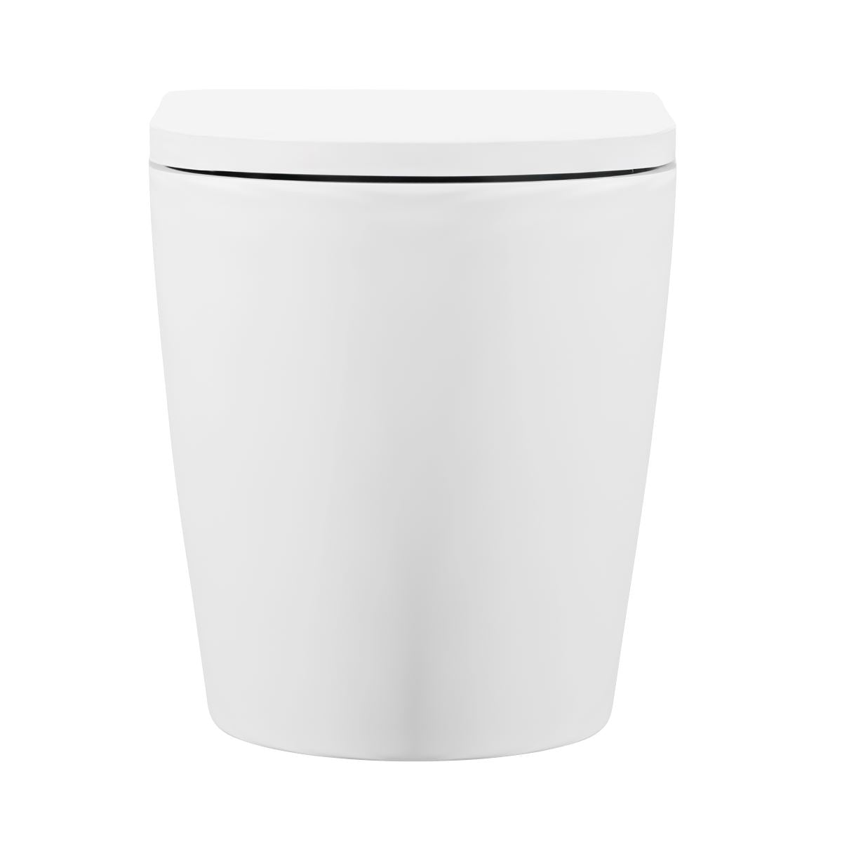 Baridi Back-to-Wall Toilet with Soft Close Seat & Rimless Flush � White DH334