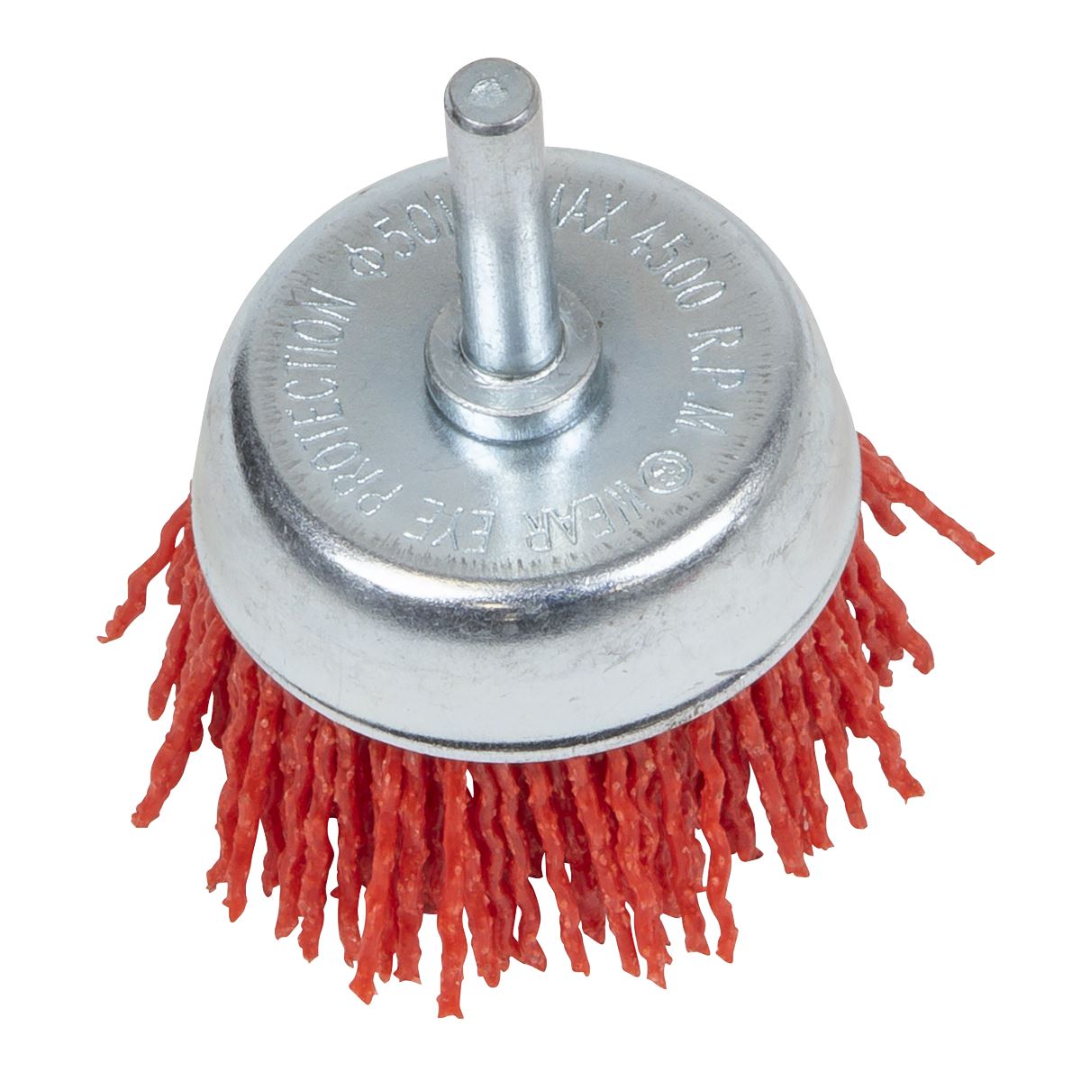 Sealey Nylon Filament Cup Brush 50mm with 6mm Shaft NFB50