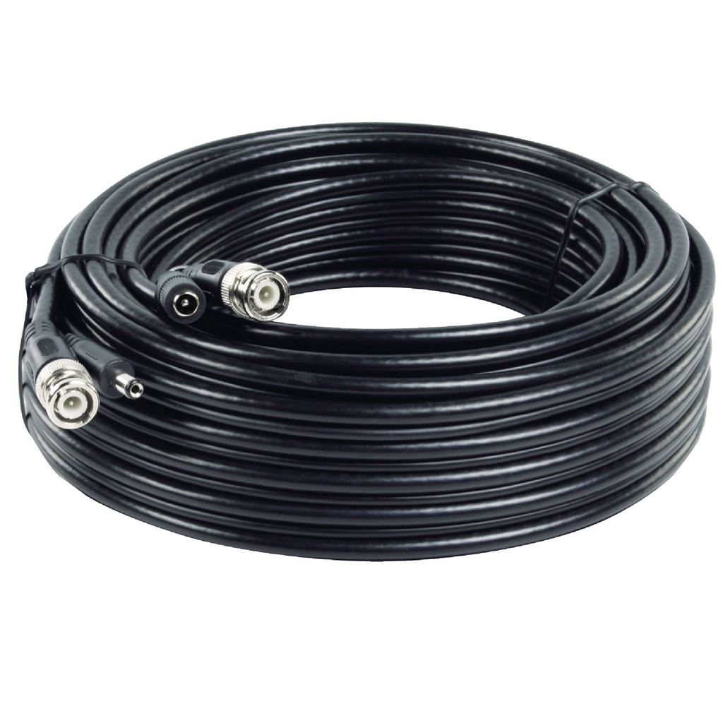 Konig Security coax cable RG59 and DC power 20m - CCTVCA10BK200