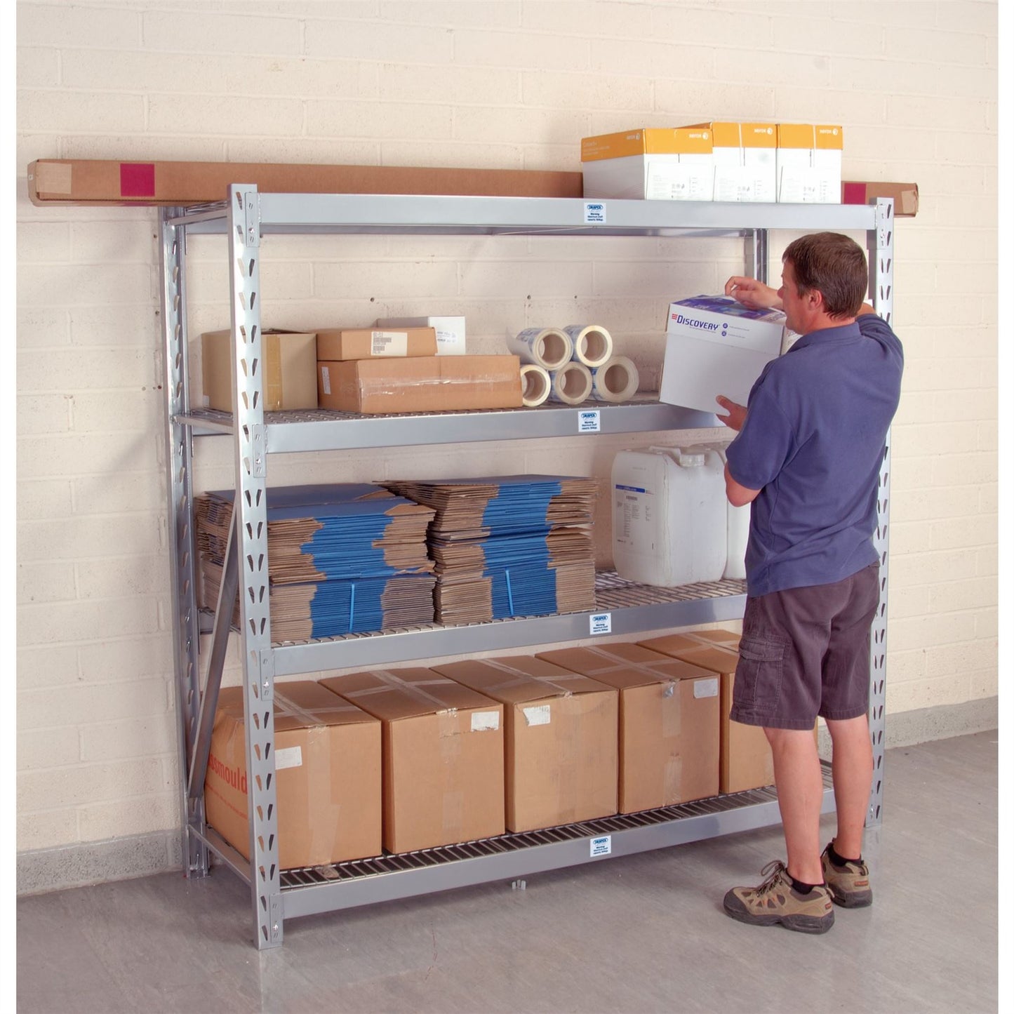 Draper Expert Expert Heavy Duty Steel 4 Shelving Unit - 1959 x 610 x 1830mm - 05227