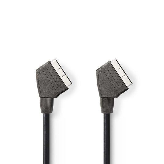 Nedis SCART Cable SCART Male SCART Male Nickel Plated 480p 1.5m Round PVC Black