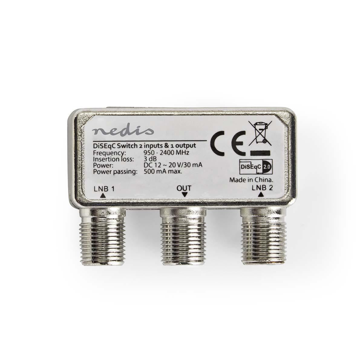 Nedis DiSEqC Switch 2 to 1 F-Connector 950 to 2400 MHz SSWI200WT