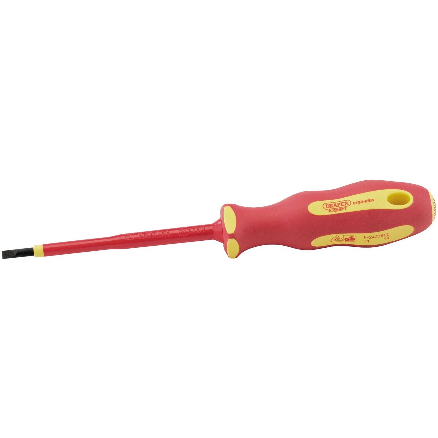 Draper Ergo Plus VDE 4.0mm x 100mm Plain Slot Screwdriver - 64414
