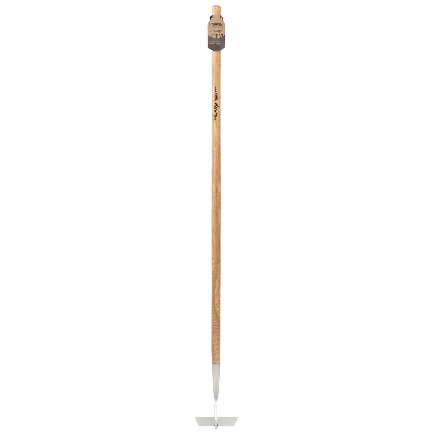 Draper Heritage 99018 Stainless Steel Draw Hoe with Ash Handle, Brown