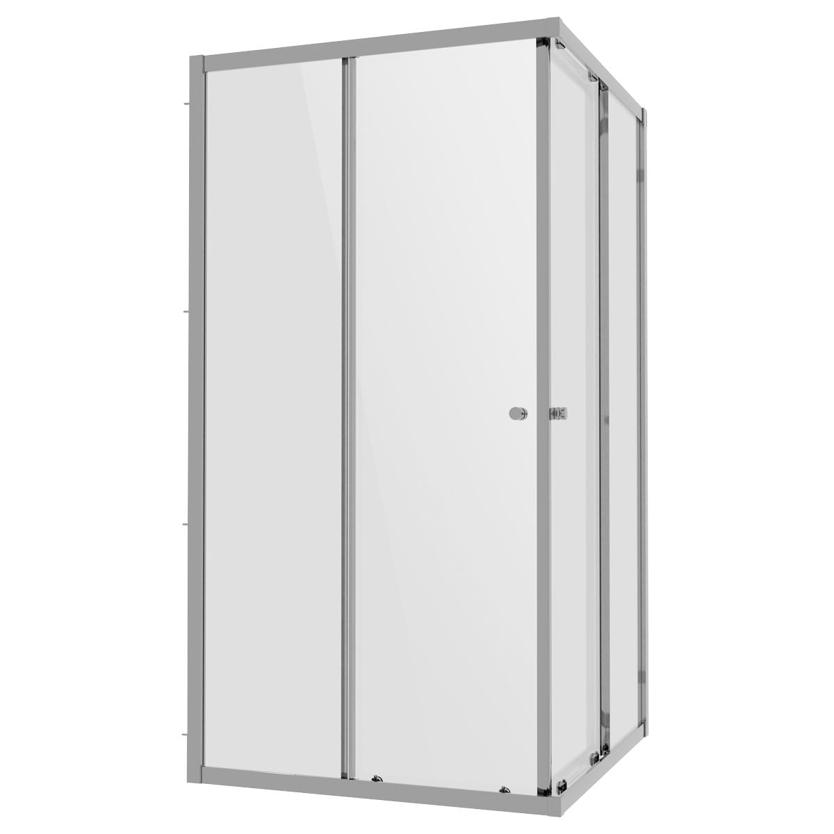 Baridi Corner Shower Entry Enclosure 900 x 900 x 1850mm with 6mm Tempered Glass - Chrome DH299