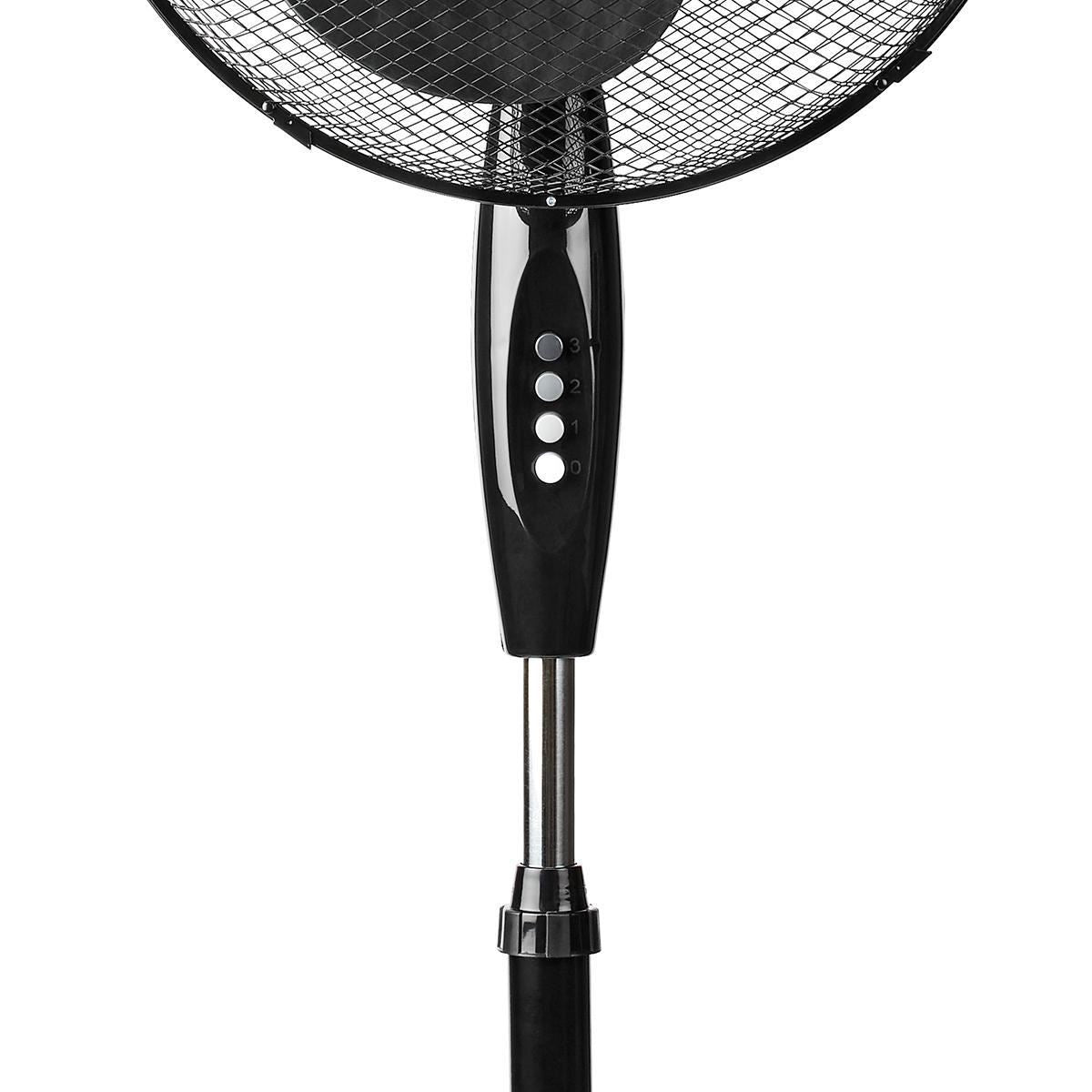 Nedis Stand Fan Diameter 40 cm 3-Speed Oscillation 45W Adjustable height Black