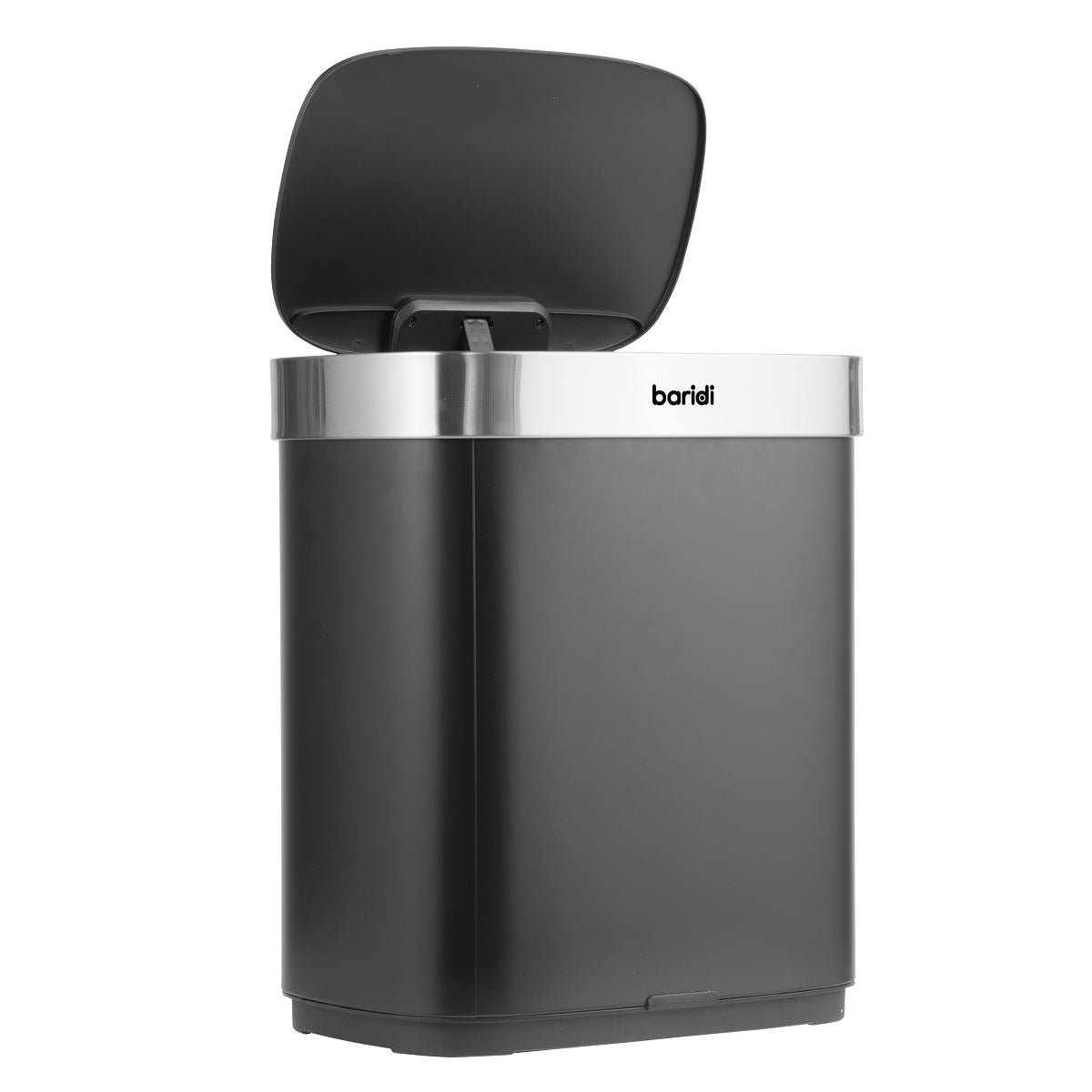 Baridi Sensor Bin 50L - Black/Stainless Steel DH281