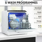 Sealey Baridi 2-4 Place Settings Mini Portable Tabletop Dishwasher, 5 Wash Functions DH224