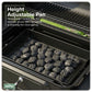 Dellonda Charcoal Grill BBQ Smoker and Trolley with 2 Side Shelves - Black DG283