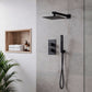 Baridi Concealed Thermostatic Shower Set 20 x 20cm Square Head & Hand Shower