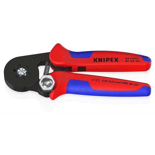 KNIPEX 97 53 14 SB Self- Adjusting Crimping Pliers, 2 x 10 mm�, 180mm