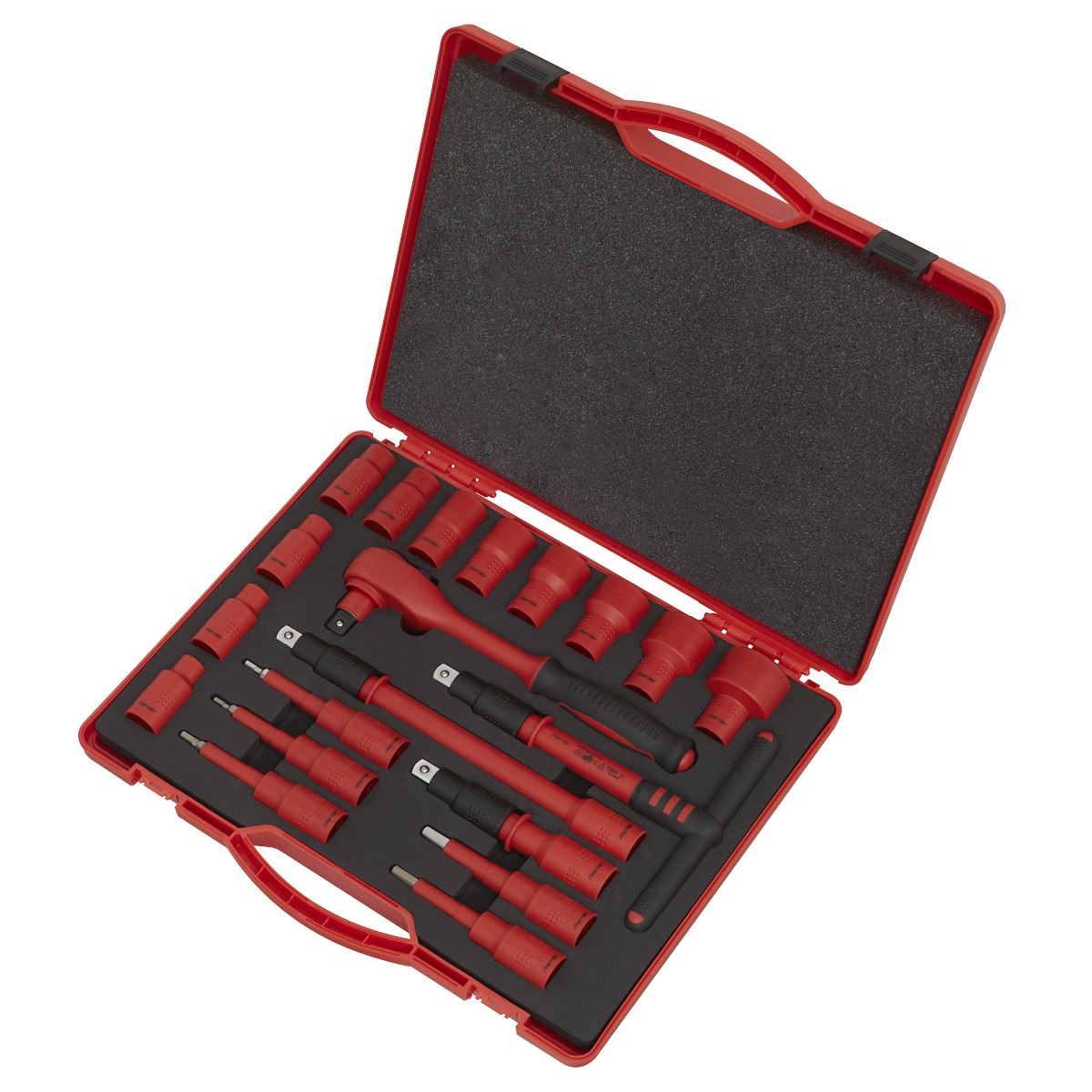 Sealey Insulated Socket Set 20pc 1/2"Sq Dr WallDrive VDE App. AK7941