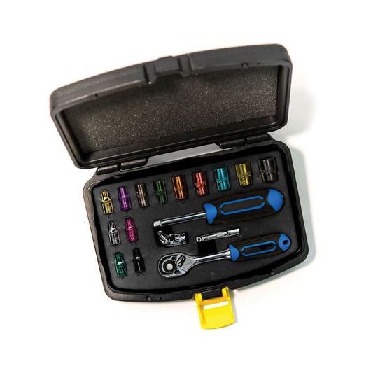 CK Tools 17 piece coloured 1/4" sure drive socket set T4658