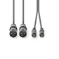 Nedis XLR Audio Cable 2x XLR 3-Pin Male to 2x RCA Male 1.5m Grey COTH15210GY15