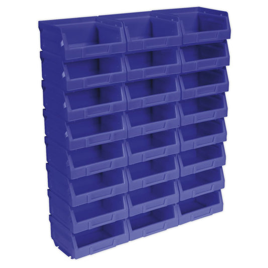 Sealey Plastic Storage Bin 105 x 85 x 55mm - Blue Pack of 24 TPS124B