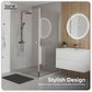Baridi Side Panel for Sliding Shower Doors, 6mm Tempered Glass - Chrome DH296