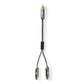 Nedis Subwoofer Cable RCA Male to 2x RCA Female Gun Metal Grey Braided Cable - CATB24010GY02