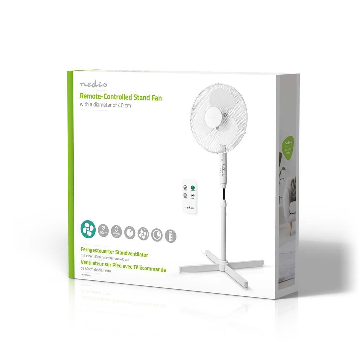 Nedis Stand Fan Diameter 40cm 3-Speed Oscillation 40W Adjustable height