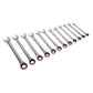 Sealey Ratchet Combination Spanner Set 12pc Metric Platinum Series AK63940