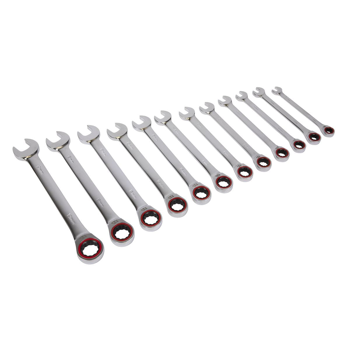 Sealey Ratchet Combination Spanner Set 12pc Metric Platinum Series AK63940