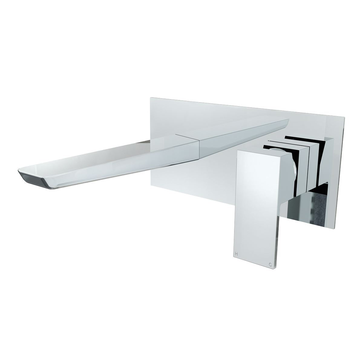 Baridi Wall Mounting Basin Mixer Tap, Square - Chrome DH396