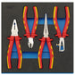 Draper Expert VDE Approved Fully Insulated Plier Set in 1/2 Drawer EVA Tray 4 Pc - 63216