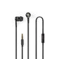 Nedis Wired Headphones 1.2m Round Cable In-Ear Built-in Microphone Black - HPWD2020BK